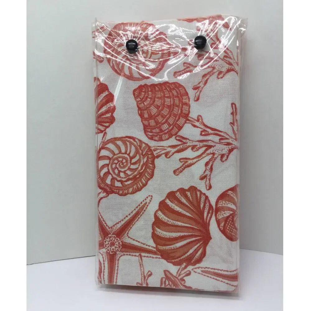 Coastal Collection Shells Coral Color Set of 4 Napkins 20x20